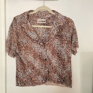 Urban outfitters cheetah button up! Size small